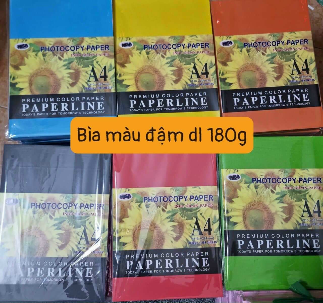 Giấy bìa màu cứng - mỏng A3 - A4 - A5 - A6