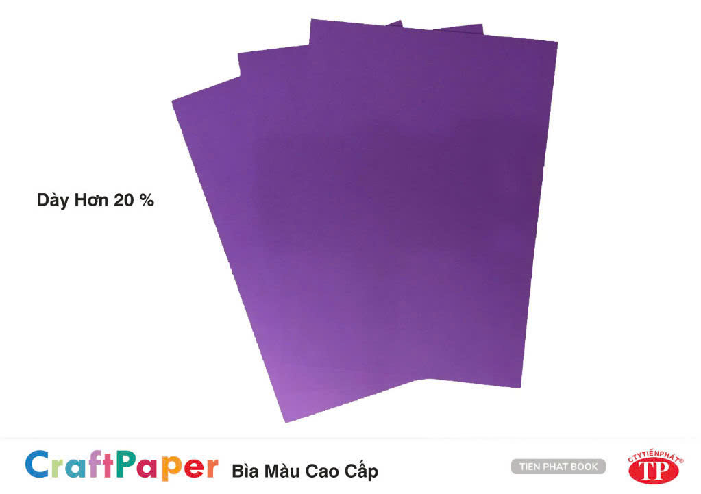 Giấy bìa A4 màu tím – 100 tờ/xấp
